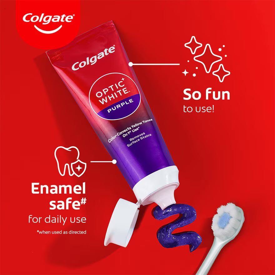 Colgate Optic White Purple Reveal – Dentifrice Blancheur