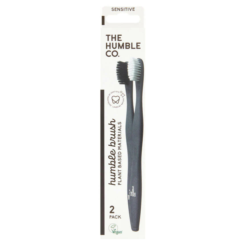 The Humble Co – Brosse à Dents Plant-Based Noir Pack 2