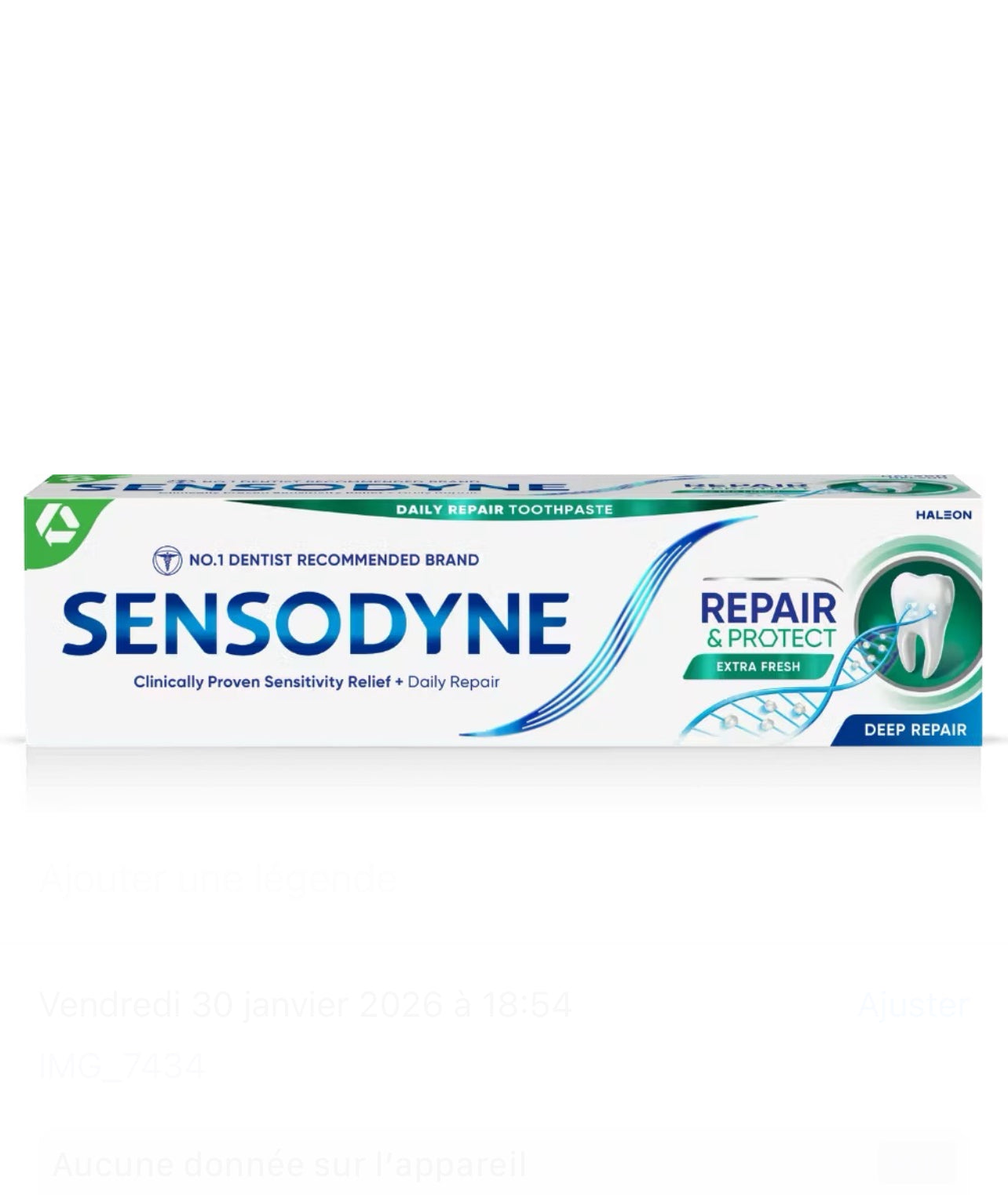 Sensodyne Extra Fresh – Dentifrice Sensibilité & Haleine Fraîche