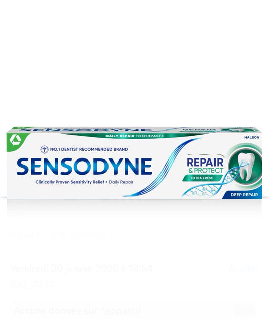 Sensodyne Extra Fresh – Dentifrice Sensibilité & Haleine Fraîche